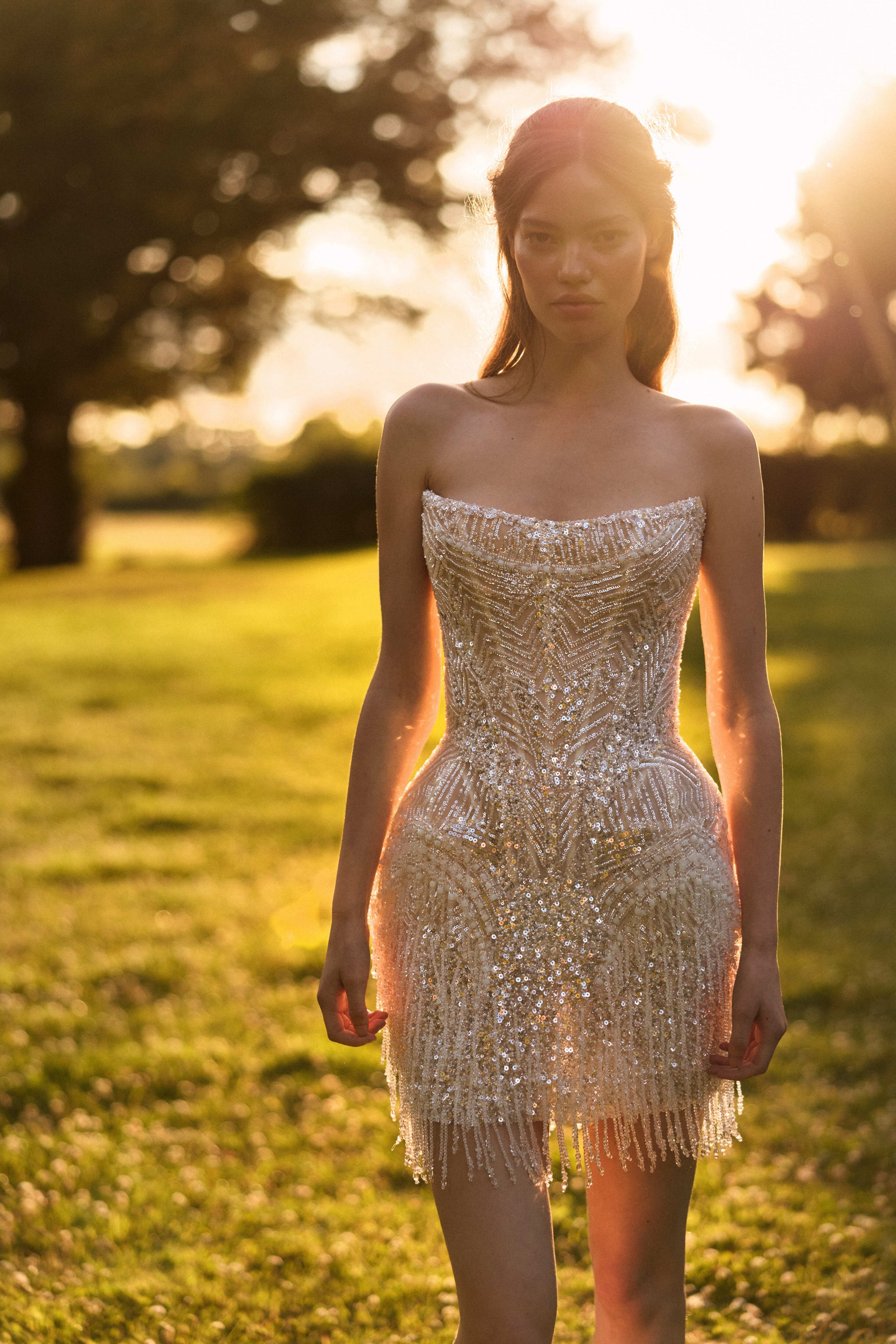 mila beaded mini dress Lucia Mini Short Beaded Wedding Dress Mila Beaded Mini Dress Ivory 4XL