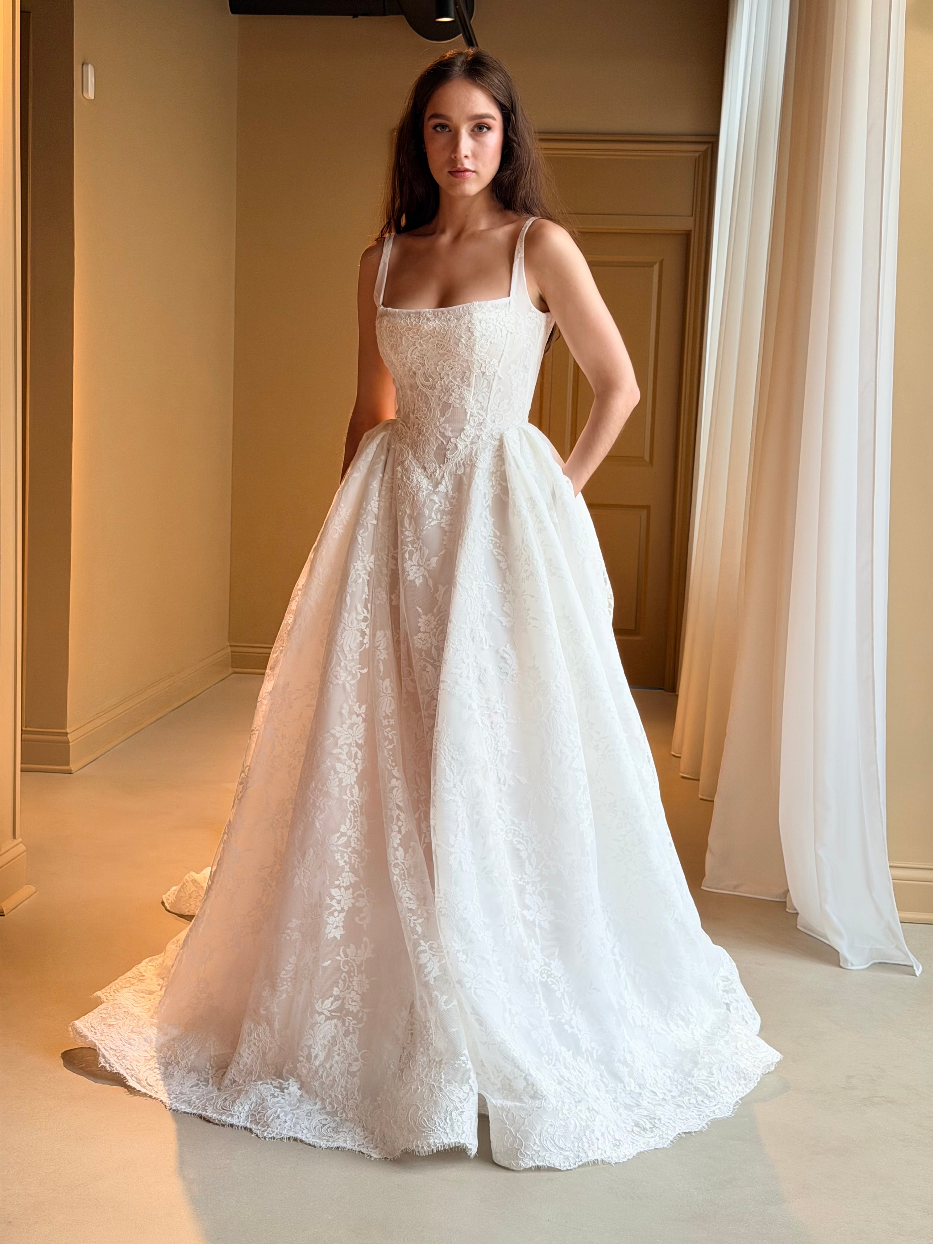 Melrose – Romantic Lace A-Line Wedding Dress by Milla Nova | LVA Melrose – Romantic Lace A-Line Wedding Dress by Milla Nova | LVA