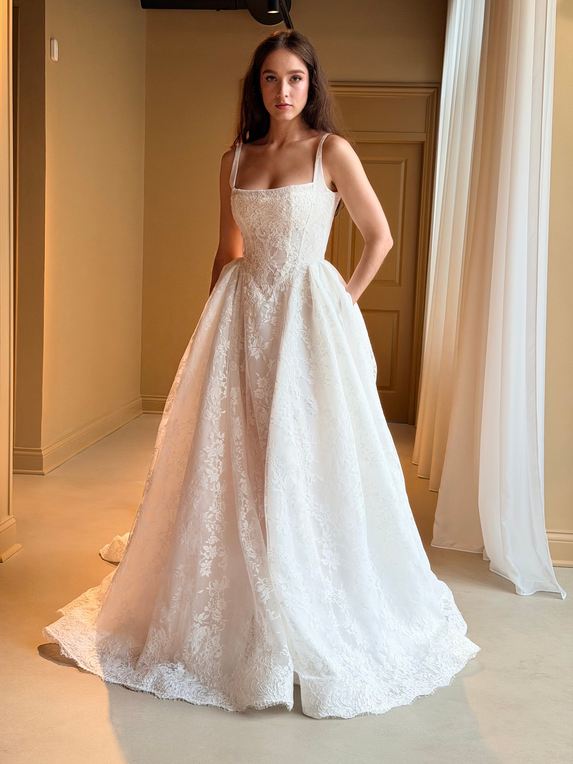 Melrose – Romantic Lace A-Line Wedding Dress by Milla Nova LVA