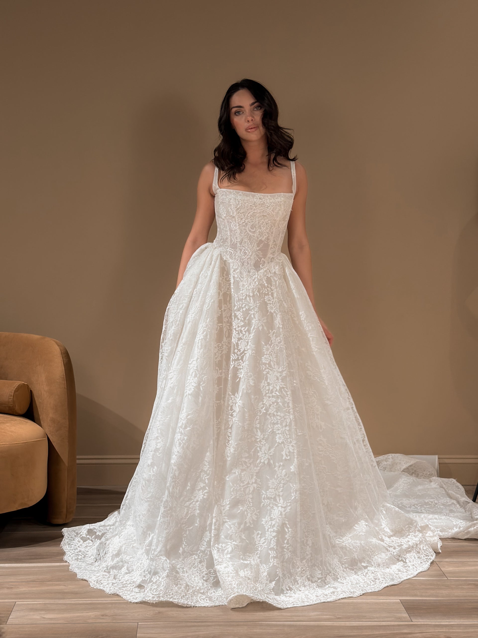 Melrose – Romantic Lace A-Line Wedding Dress by Milla Nova | LVA Bride Chicago & Milwaukee