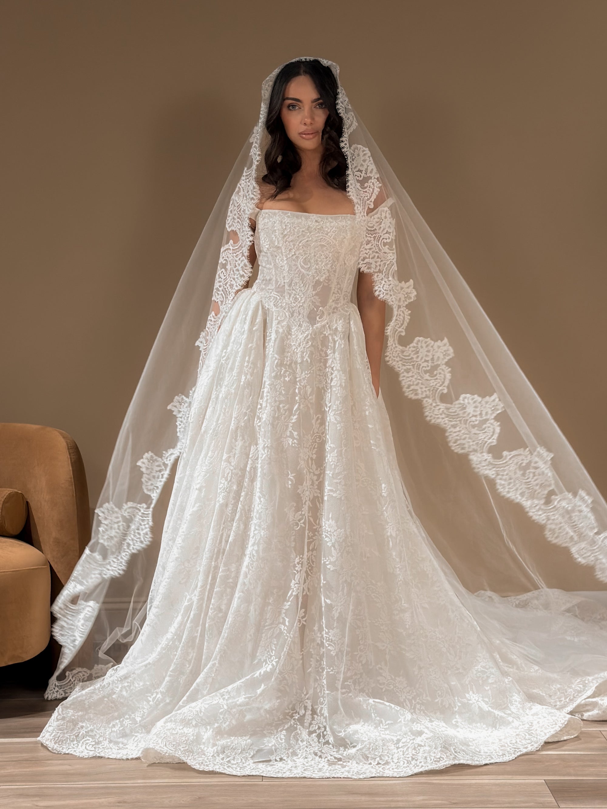 Melrose – Romantic Lace A-Line Wedding Dress by Milla Nova