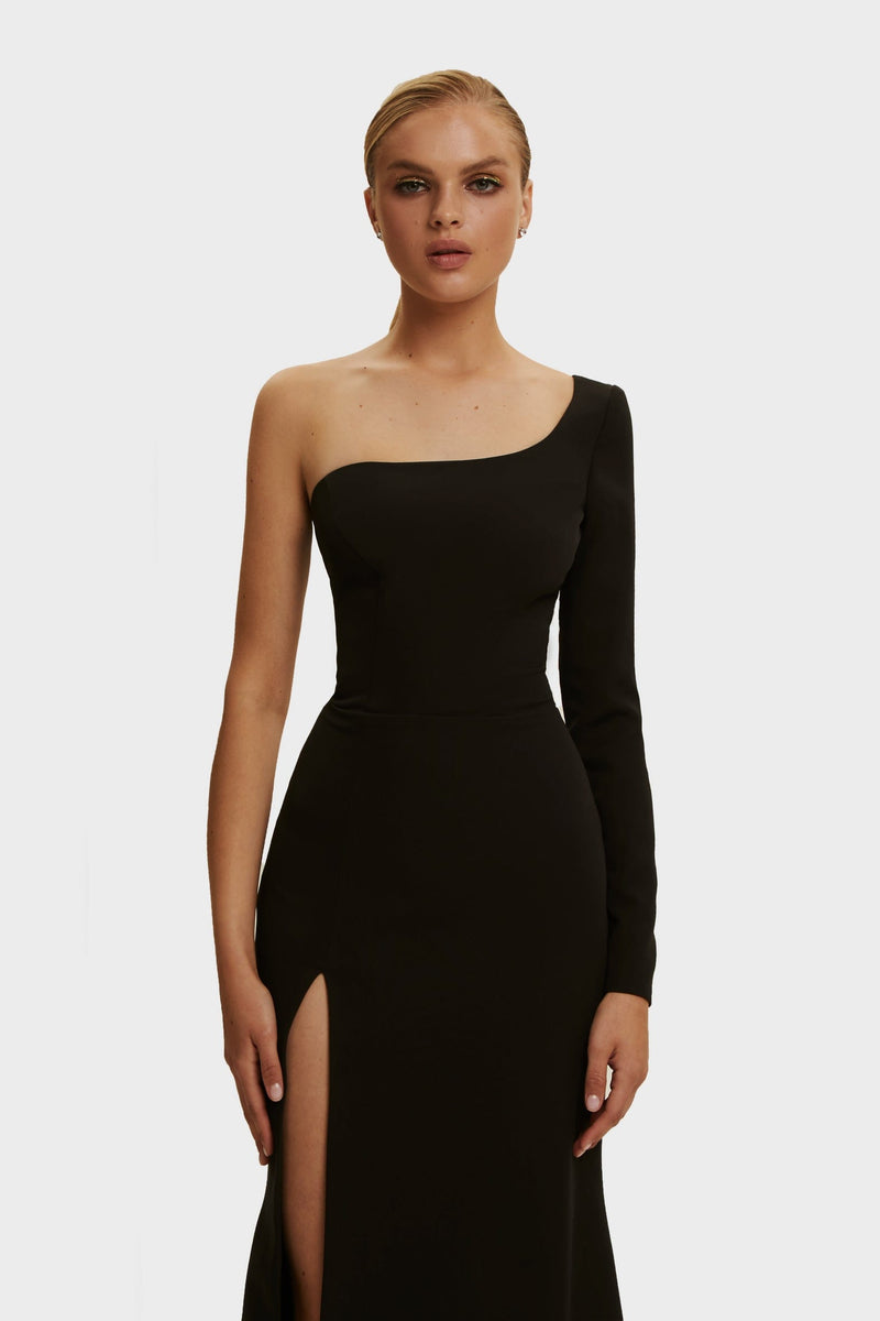 Trumpet gown with detachable sleeve - Milla