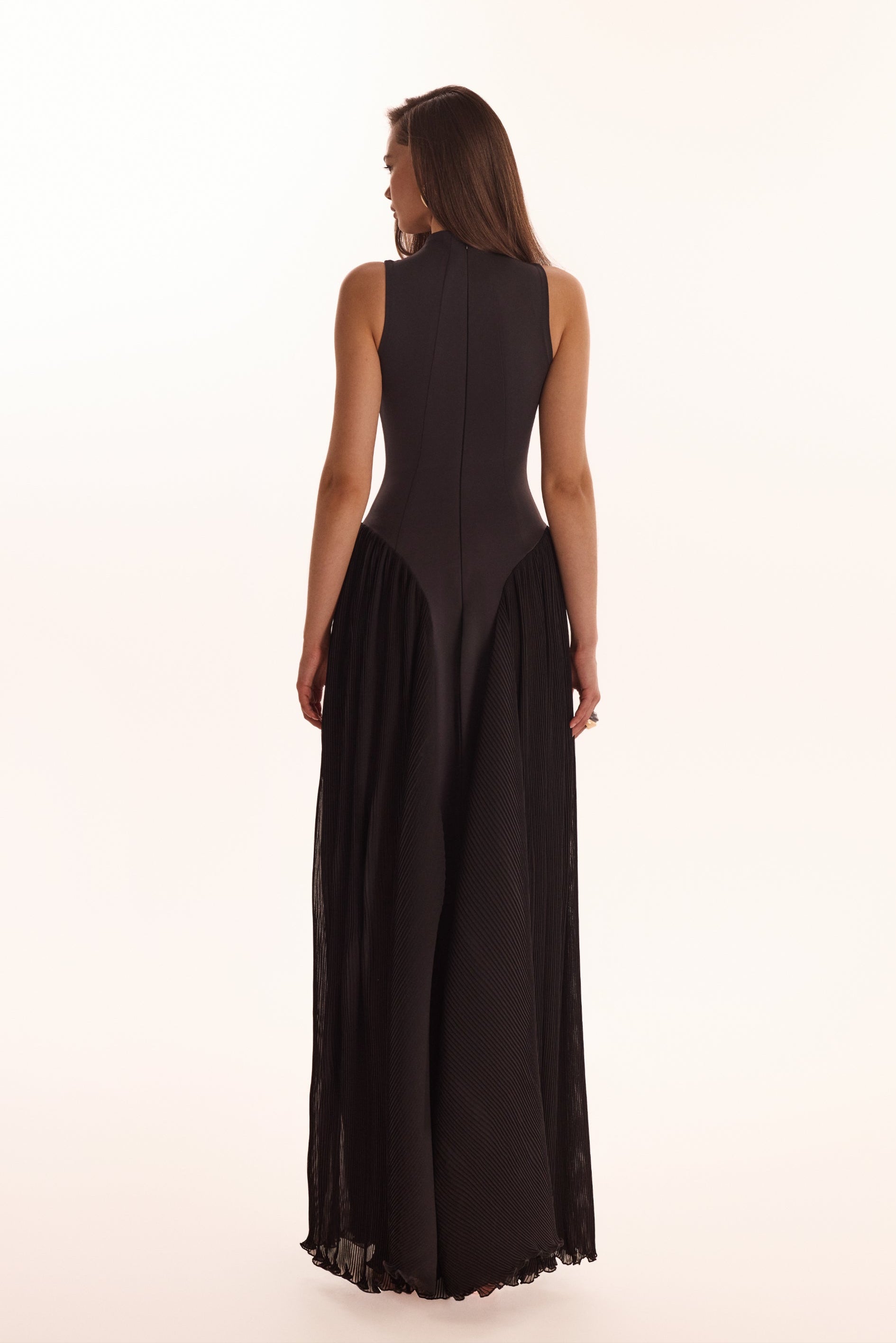 Milla Nova wedding dress Elegant mock neck maxi dress, Parisienne -  try on at LVA BRIDE (Chicago, Milwaukee)