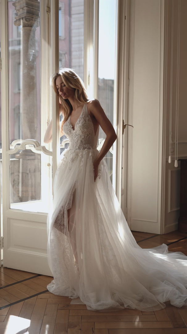 White and Lace by Milla Nova– Modern Lace Wedding Dresses